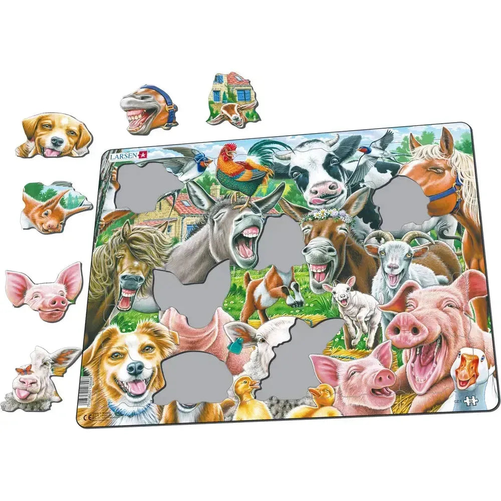 Happy Farm Selfie 33 Piece Tray Jigsaw Puzzle Larsen
