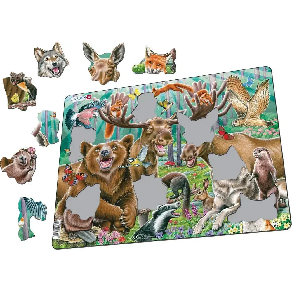 Happy Forest Selfie 42 Piece Tray Jigsaw Puzzle Larsen
