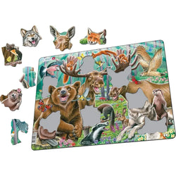 Happy Forest Selfie 42 Piece Tray Jigsaw Puzzle Larsen