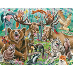 Happy Forest Selfie 42 Piece Tray Jigsaw Puzzle Larsen