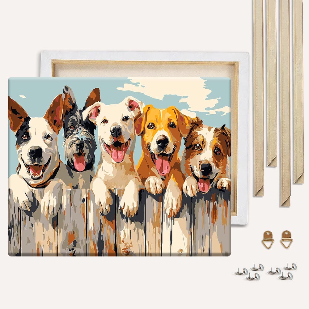 Happy Dogs - Paint By Numbers Kit