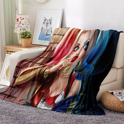 Harley Quinn Blanket Flannel Throw Room Decoration (Online Order Only)
