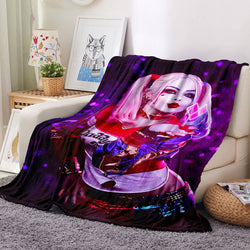 Harley Quinn Blanket Flannel Throw Room Decoration (Online Order Only)