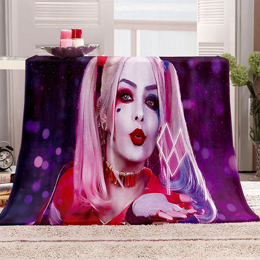 Harley Quinn Blanket Flannel Throw Room Decoration (Online Order Only)
