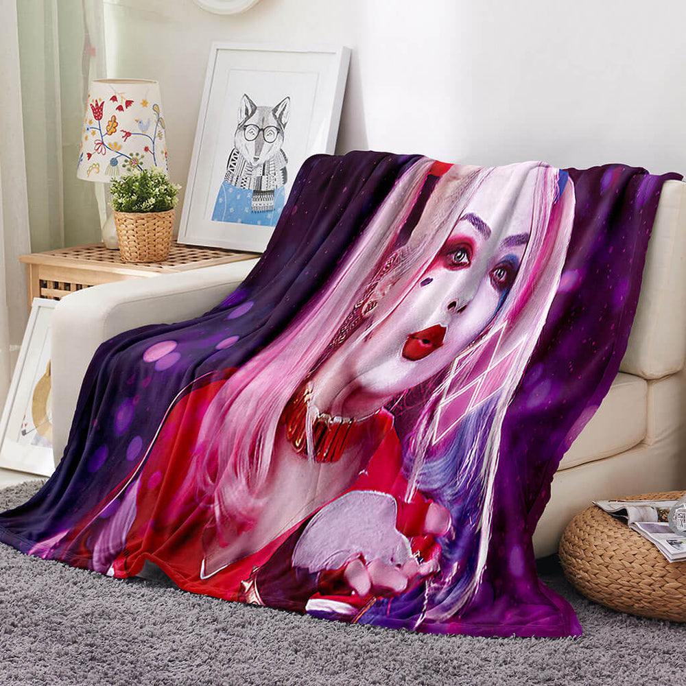 Harley Quinn Blanket Flannel Throw Room Decoration (Online Order Only)