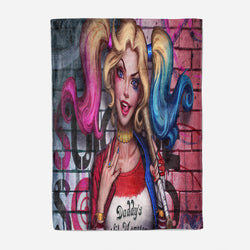 Harley Quinn Blanket Flannel Throw Room Decoration (Online Order Only)