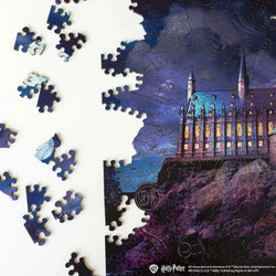 Harry Potter Hogwarts Castle at Night Wooden 338 Piece Jigsaw Puzzle Woods Story