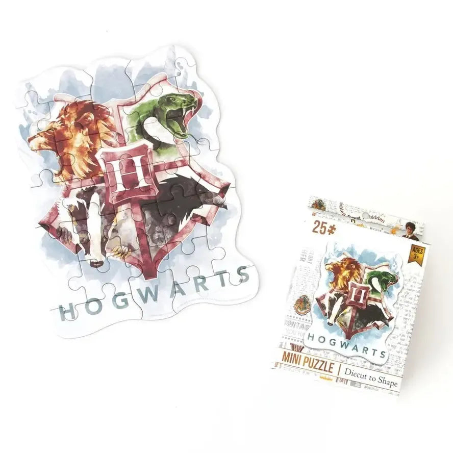 Harry Potter Hogwarts Crest 25 Piece Mini Shaped Jigsaw Puzzle Paper House