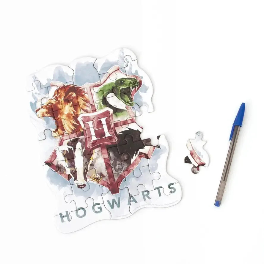 Harry Potter Hogwarts Crest 25 Piece Mini Shaped Jigsaw Puzzle Paper House