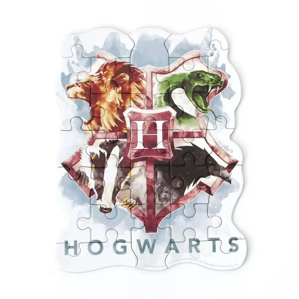 Harry Potter Hogwarts Crest 25 Piece Mini Shaped Jigsaw Puzzle Paper House