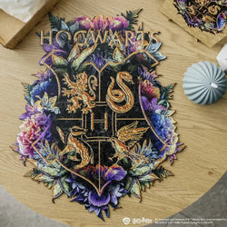 Harry Potter Hogwarts Crest Wooden Jigsaw Puzzle Woods Story