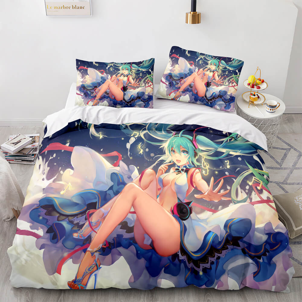 Hatsune Miku Pattern Bedding Set Quilt Cover Room Decoration (Online Order Only)