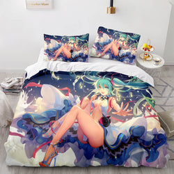 Hatsune Miku Pattern Bedding Set Quilt Cover Room Decoration (Online Order Only)