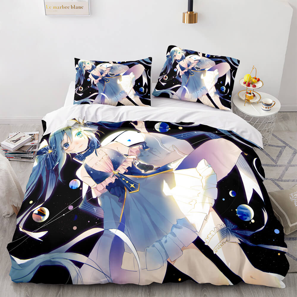Hatsune Miku Pattern Bedding Set Quilt Cover Room Decoration (Online Order Only)