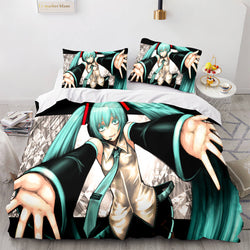 Hatsune Miku Pattern Bedding Set Quilt Cover Room Decoration (Online Order Only)