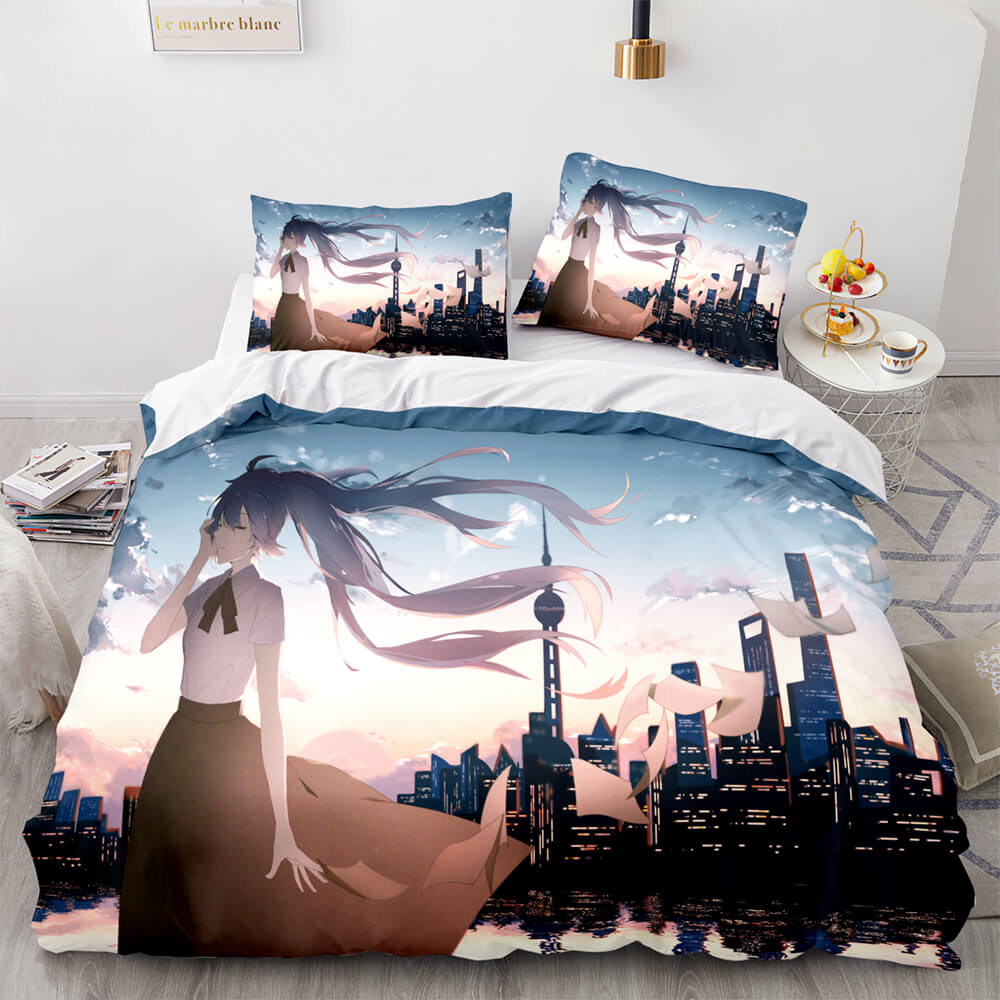 Hatsune Miku Pattern Bedding Set Quilt Cover Room Decoration (Online Order Only)