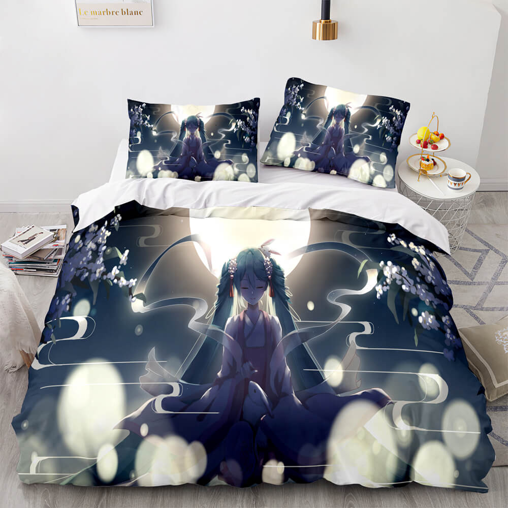 Hatsune Miku Pattern Bedding Set Quilt Cover Room Decoration (Online Order Only)