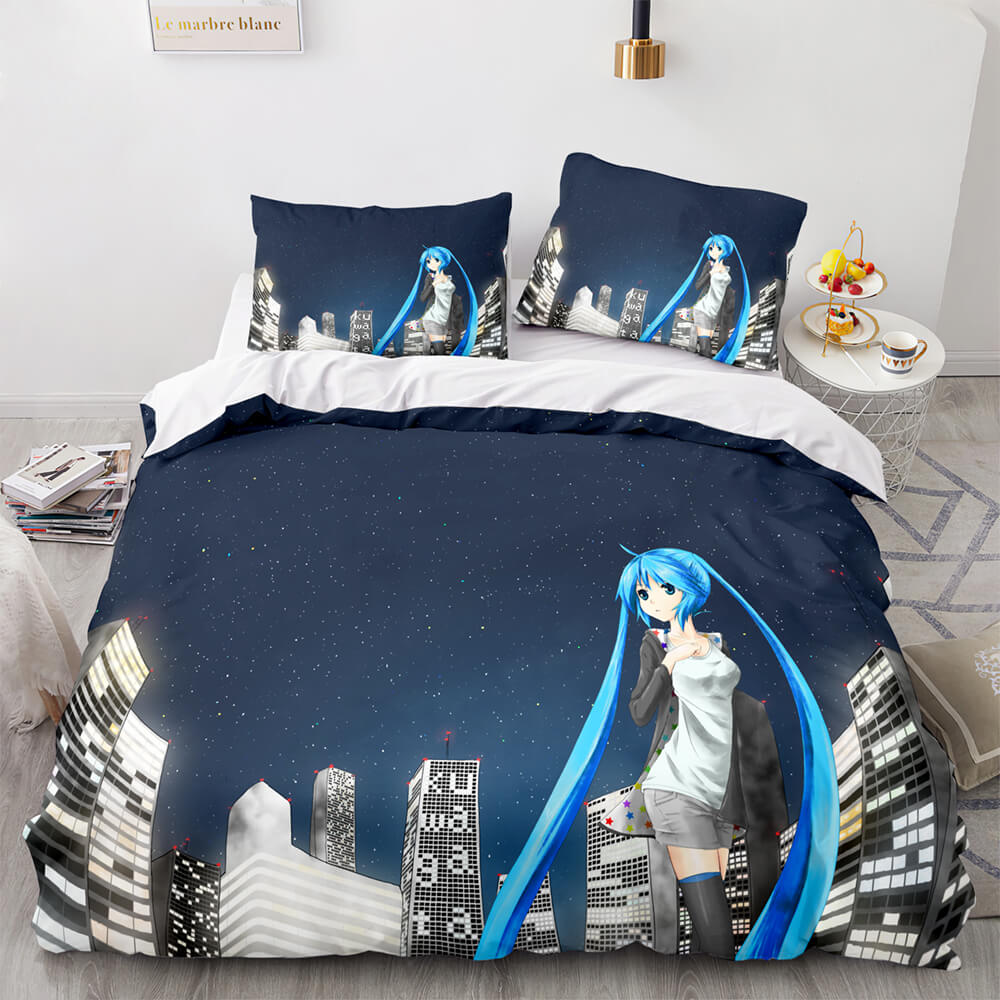Hatsune Miku Pattern Bedding Set Quilt Cover Room Decoration (Online Order Only)