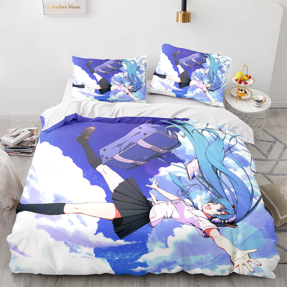 Hatsune Miku Pattern Bedding Set Quilt Cover Room Decoration (Online Order Only)