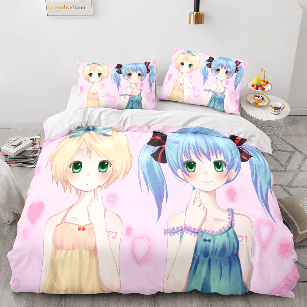 Hatsune Miku Pattern Bedding Set Quilt Cover Room Decoration (Online Order Only)