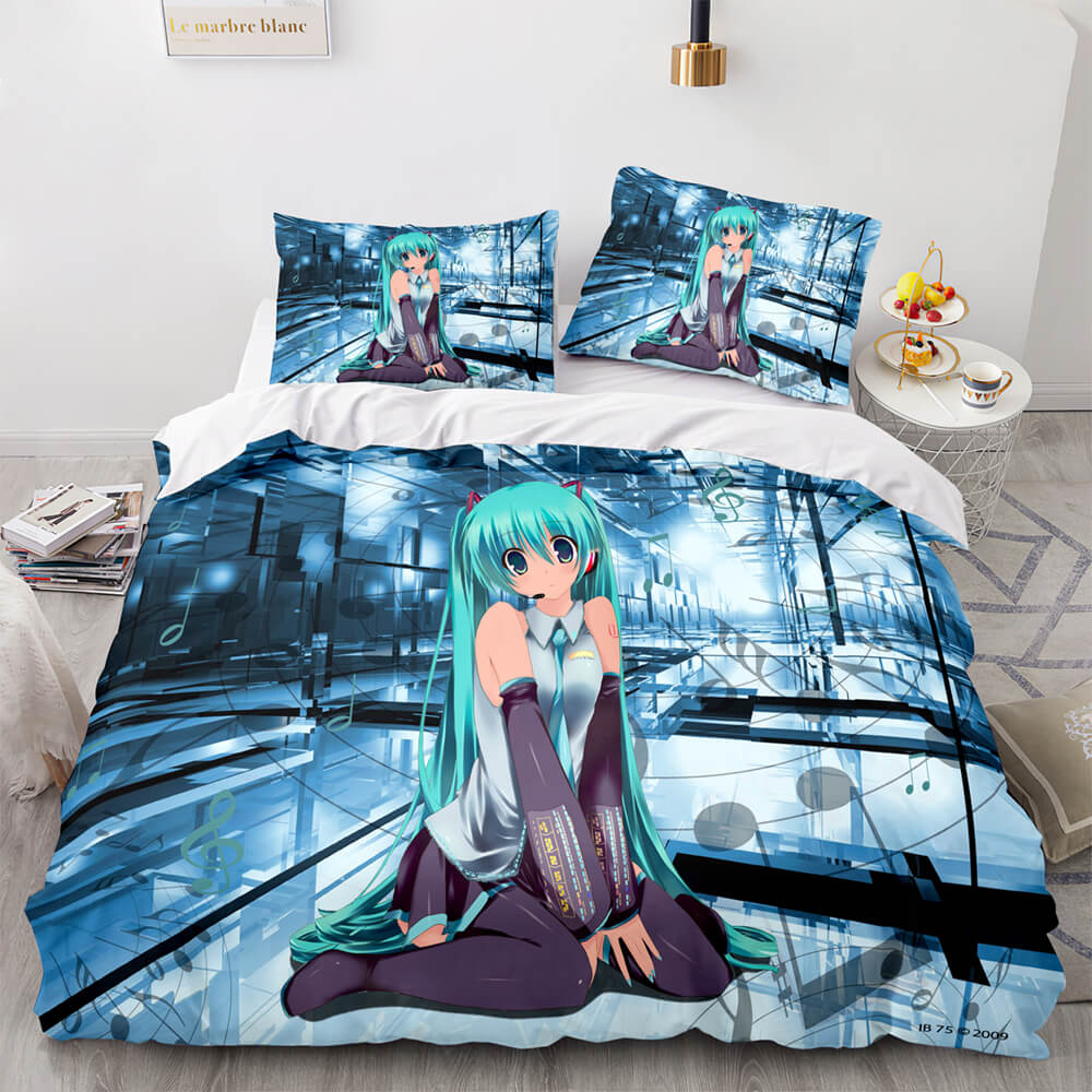 Hatsune Miku Pattern Bedding Set Quilt Cover Room Decoration (Online Order Only)