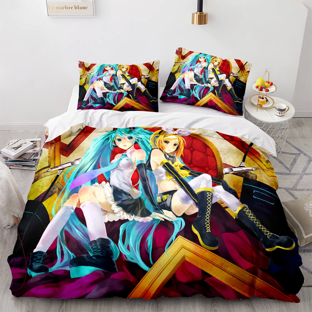 Hatsune Miku Cosplay Bedding Set Kids Quilt Cover (Online Order Only)
