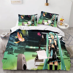 Hatsune Miku Pattern Bedding Set Quilt Cover Room Decoration (Online Order Only)