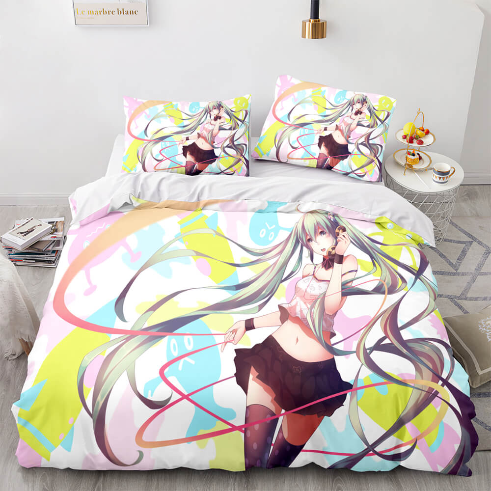 Hatsune Miku Cosplay Bedding Set Kids Quilt Cover (Online Order Only)