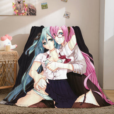 Hatsune Miku Cosplay Flannel Blanket Throw (Online Order Only)