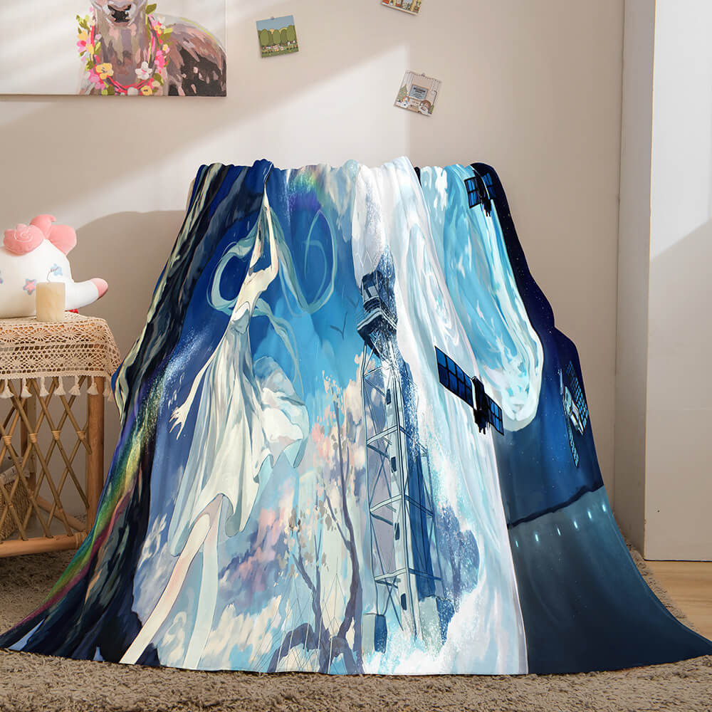 Hatsune Miku Cosplay Flannel Blanket Throw (Online Order Only)