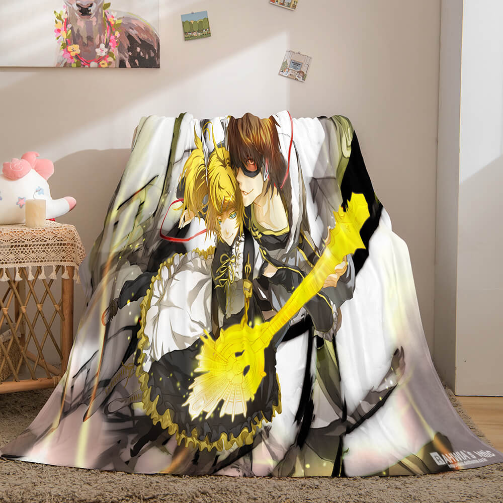 Hatsune Miku Cosplay Flannel Blanket Throw Soft Plush Bedding Sets (Online Order Only)