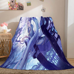 Hatsune Miku Cosplay Flannel Blanket Throw Soft Plush Bedding Sets (Online Order Only)