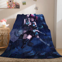 Hatsune Miku Cosplay Flannel Blanket Throw Soft Plush Bedding Sets (Online Order Only)