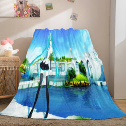 Hatsune Miku Cosplay Flannel Blanket Throw Soft Plush Bedding Sets (Online Order Only)