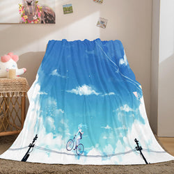 Hatsune Miku Cosplay Flannel Blanket Throw Soft Plush Bedding Sets (Online Order Only)