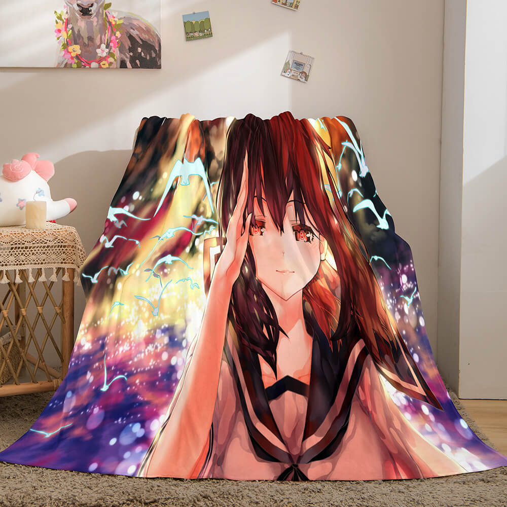 Hatsune Miku Cosplay Flannel Blanket Throw Soft Warm Plush Bed Sets (Online Order Only)