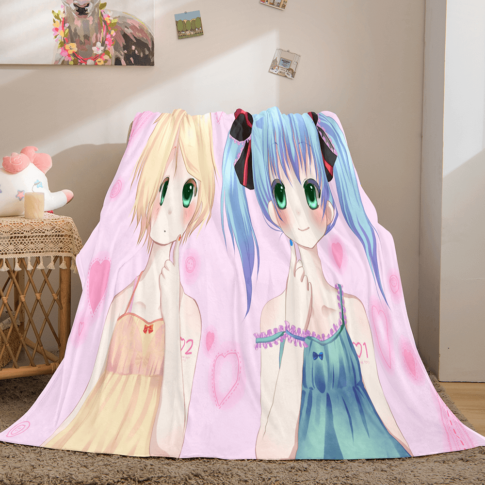 Hatsune Miku Cosplay Soft Flannel Blanket Throw (Online Order Only)