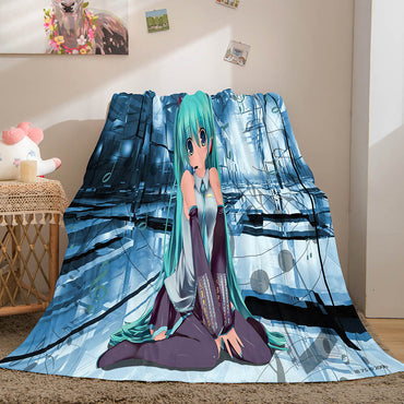 Hatsune Miku Cosplay Soft Flannel Blanket Throw (Online Order Only)