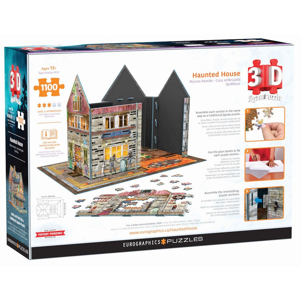 Haunted House 1100 Piece 3D Jigsaw Puzzle Eurographics (ONLINE ORDER ONLY)