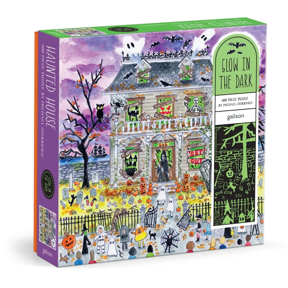 Haunted House 500 Piece Glow in the Dark Jigsaw Puzzle Galison (ONLINE ORDER ONLY)