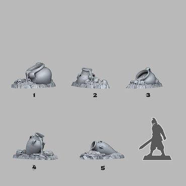 3D Printed Fantastic Plants and Rocks Haunted Witches Cauldrons 28mm - 32mm D&D Wargaming (Online Only)