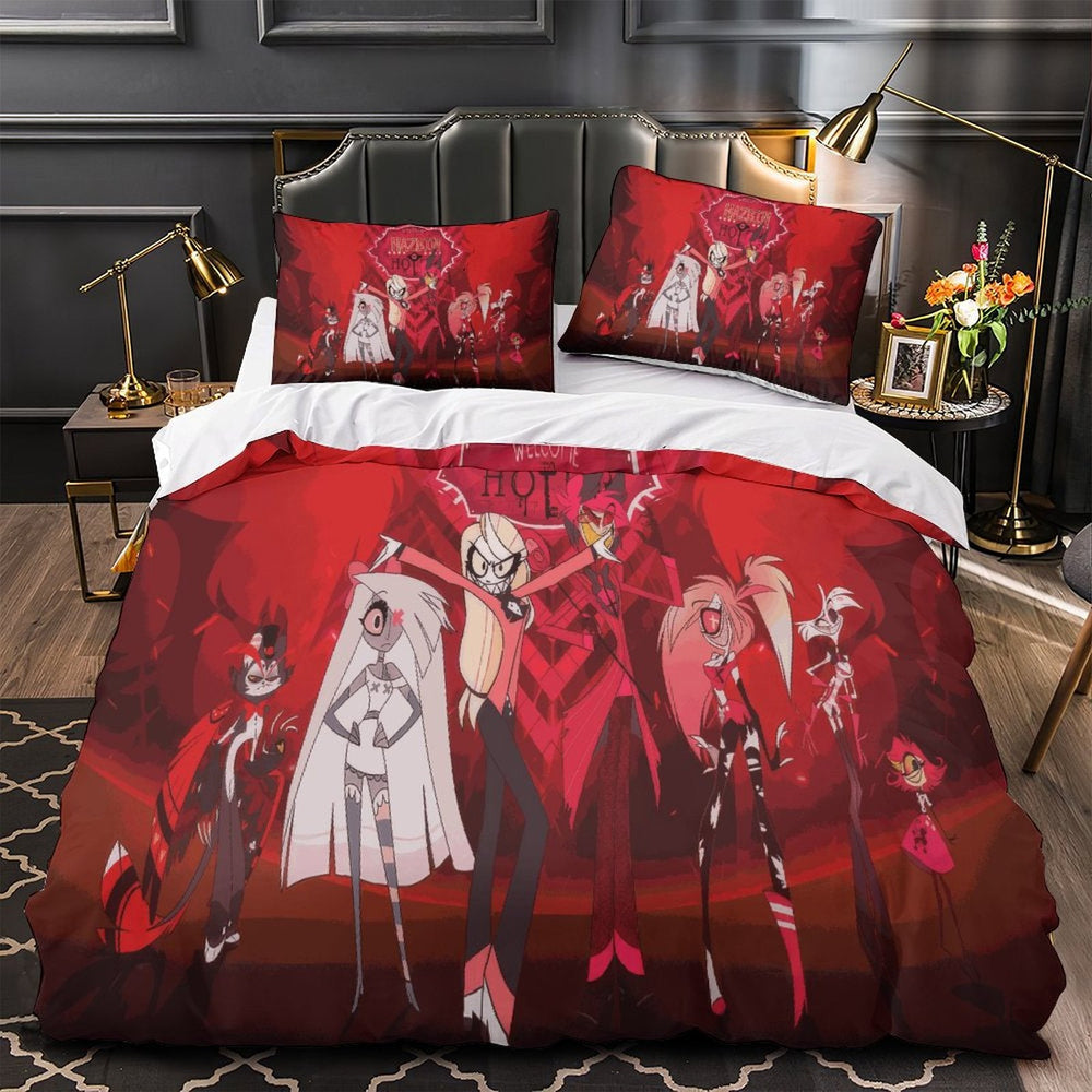 Hazbin Hotel Bedding Set Duvet Cover Without Filler (Online Order Only)