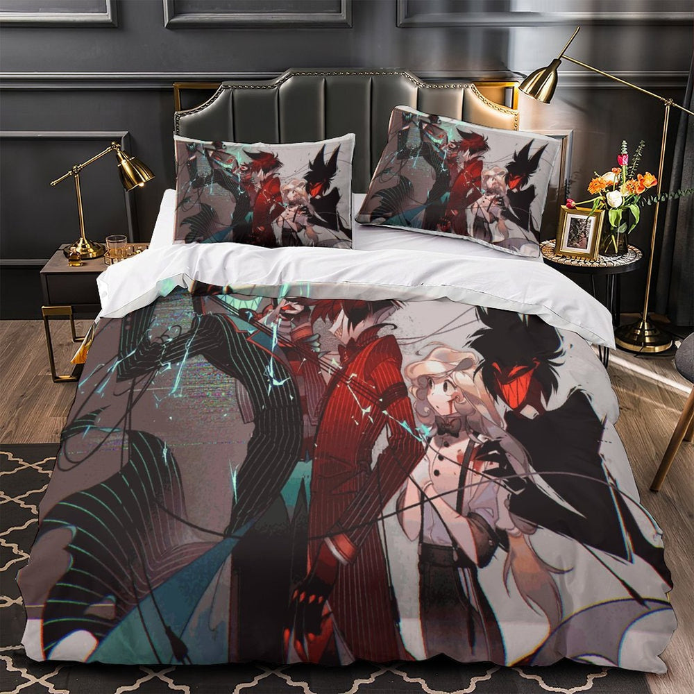 Hazbin Hotel Bedding Set Duvet Cover Without Filler (Online Order Only)