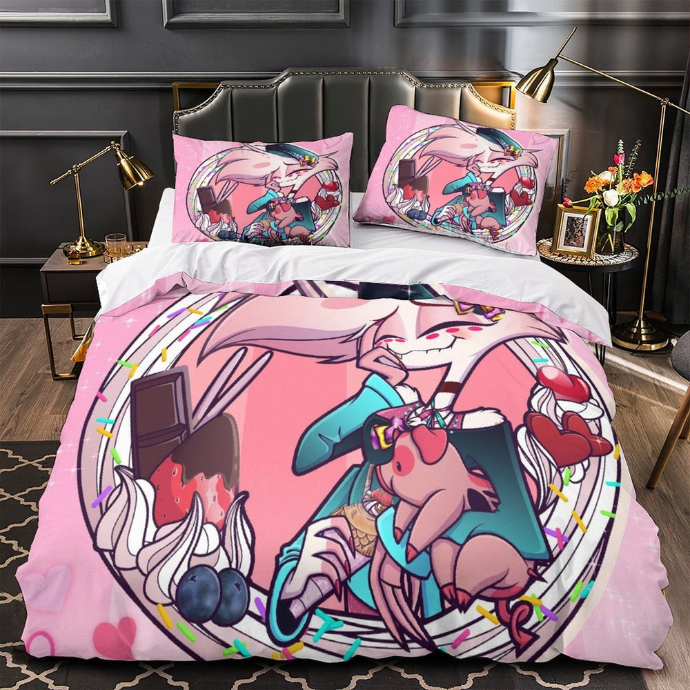 Hazbin Hotel Bedding Set Duvet Cover Without Filler (Online Order Only)