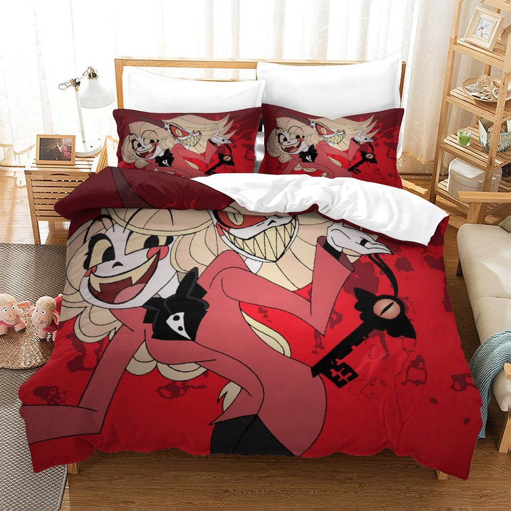 Hazbin Hotel Bedding Set Duvet Cover Without Filler (Online Order Only)