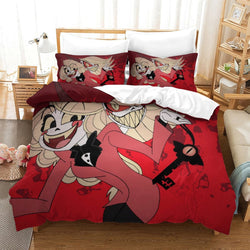 Hazbin Hotel Bedding Set Duvet Cover Without Filler (Online Order Only)