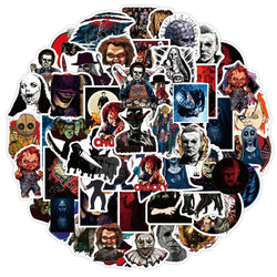 Horror Movie Stickers Decals Skateboard Guitar Suitcase Motorcycle DIY Cartoon Kid Gift (ONLINE ORDER ONLY)