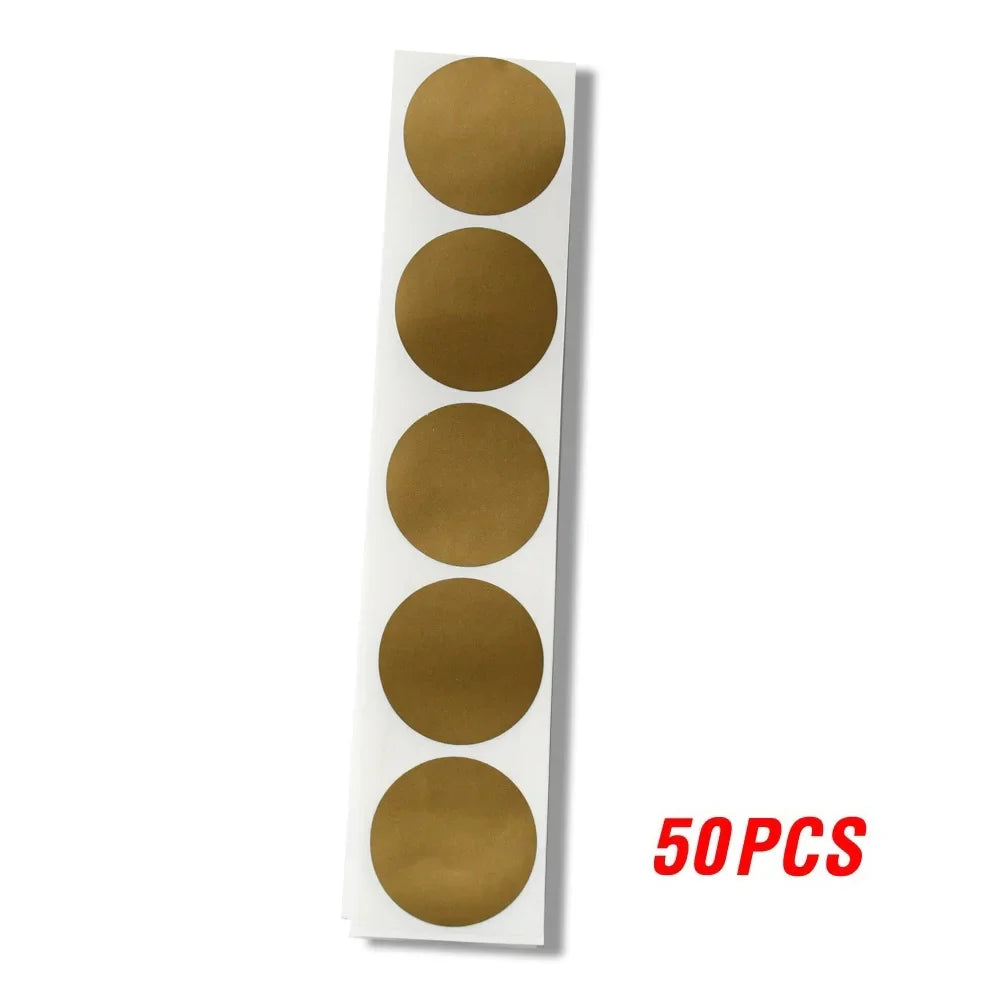 50-300Pcs/Roll Golden Scratch Off Stickers Round Shape Labels Sticker DIY Handmade For Game Scratch Sticker Labels Stationery (ONLINE ORDER ONLY)