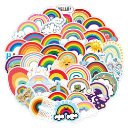 Rainbow Bridge Cartoon Waterproof Stickers - Skateboard, Fridge, Motorcycle, Luggage, Graffiti Decals (10/30/50PCS) (ONLINE ORDER ONLY)