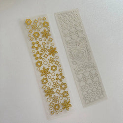 Gold Silver Butterfly Heart Cherry Series Stickers Korea Ins Hand Account Creative DIY Deco Material Stickers Stationery (ONLINE ORDER ONLY)